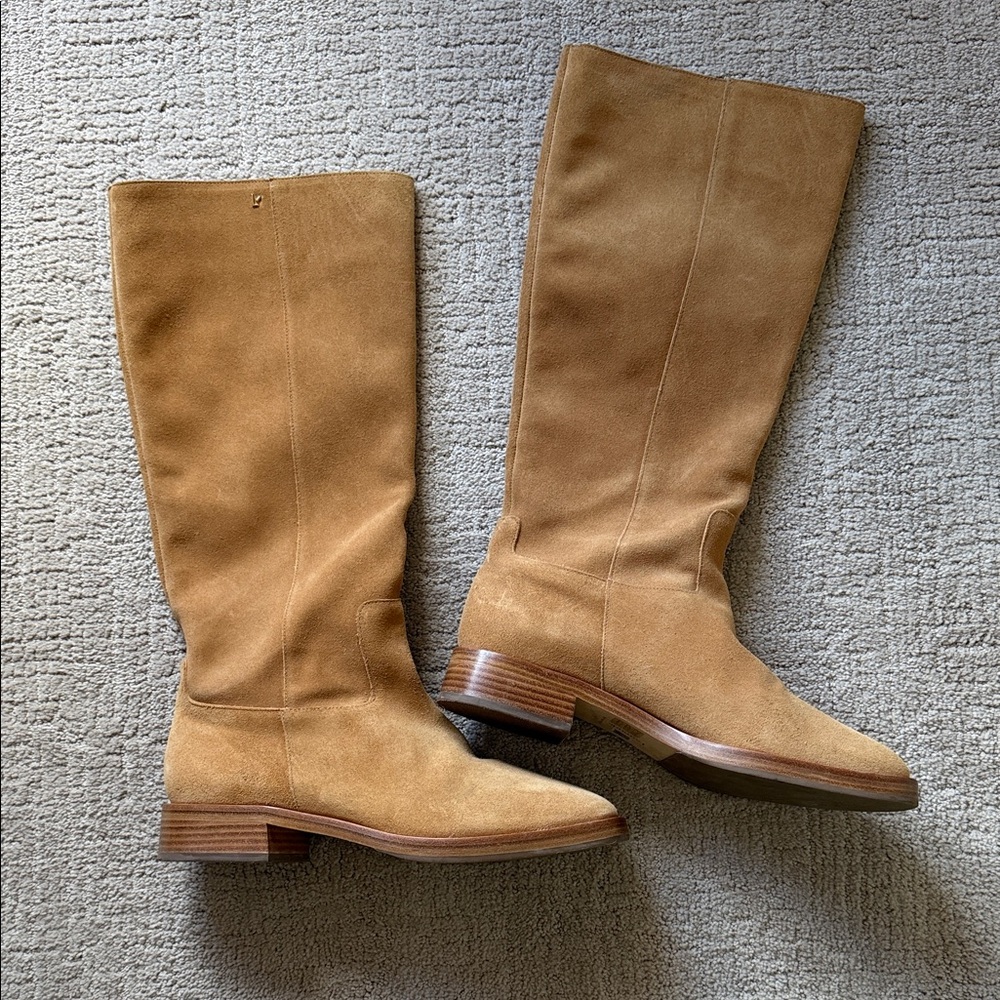 Larroude Women's Anne Suede Boots - Camel